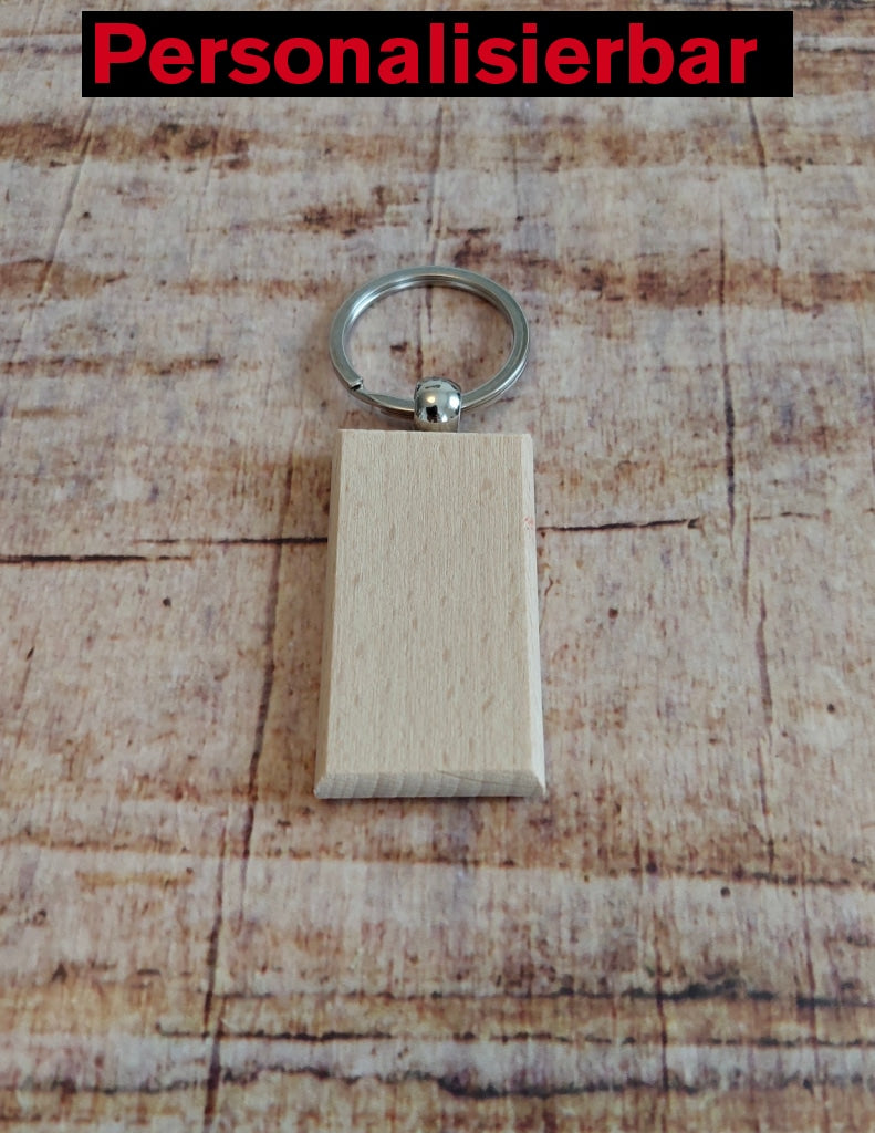 Schlüsselanhänger mit Gravur aus Holz personalisierbar Anhänger – Wudeko  Ricardo Weyh
