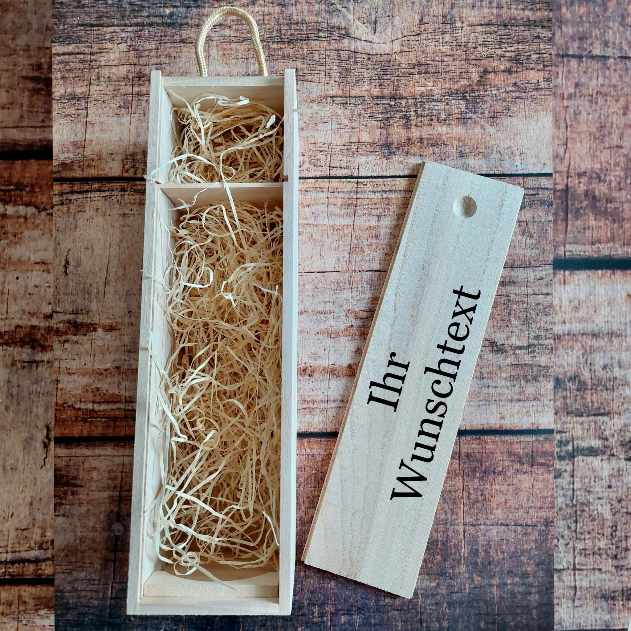 Weinkiste mit Gravur aus Holz personalisiert